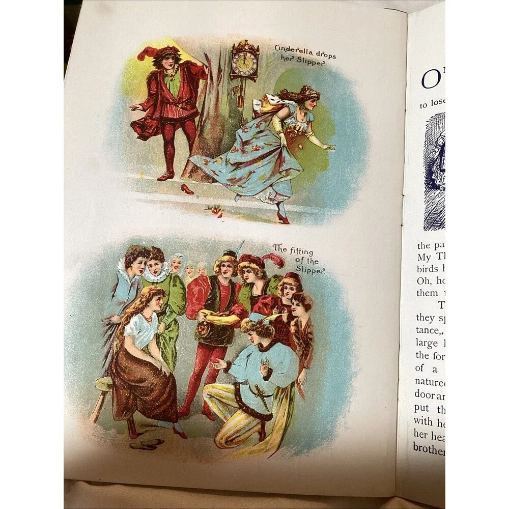 Fairyland Tales And ABC'S Children's Book Printed On Linen Late 1800's /1900's